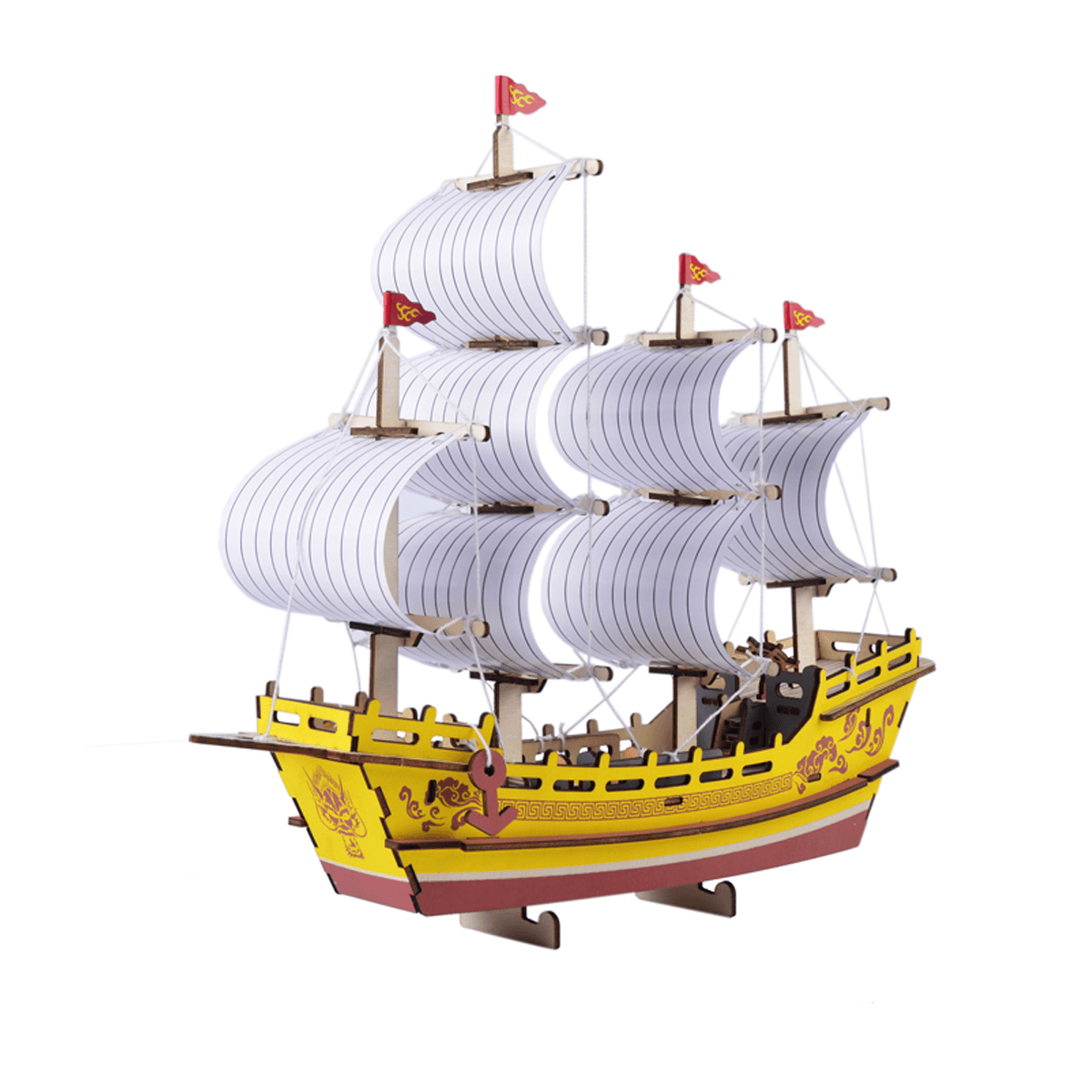 3D Woodcraft Assembly Sailing Series Kit Jigsaw Puzzle Decoration Toy Model for Kids Gift