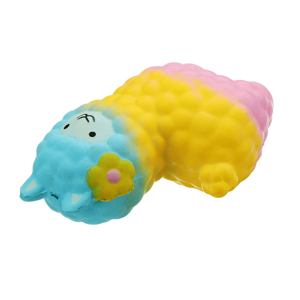 Alpacas coloridas Squishy 18 * 14 CM Colección de crecimiento lento Regalo Juguete suave