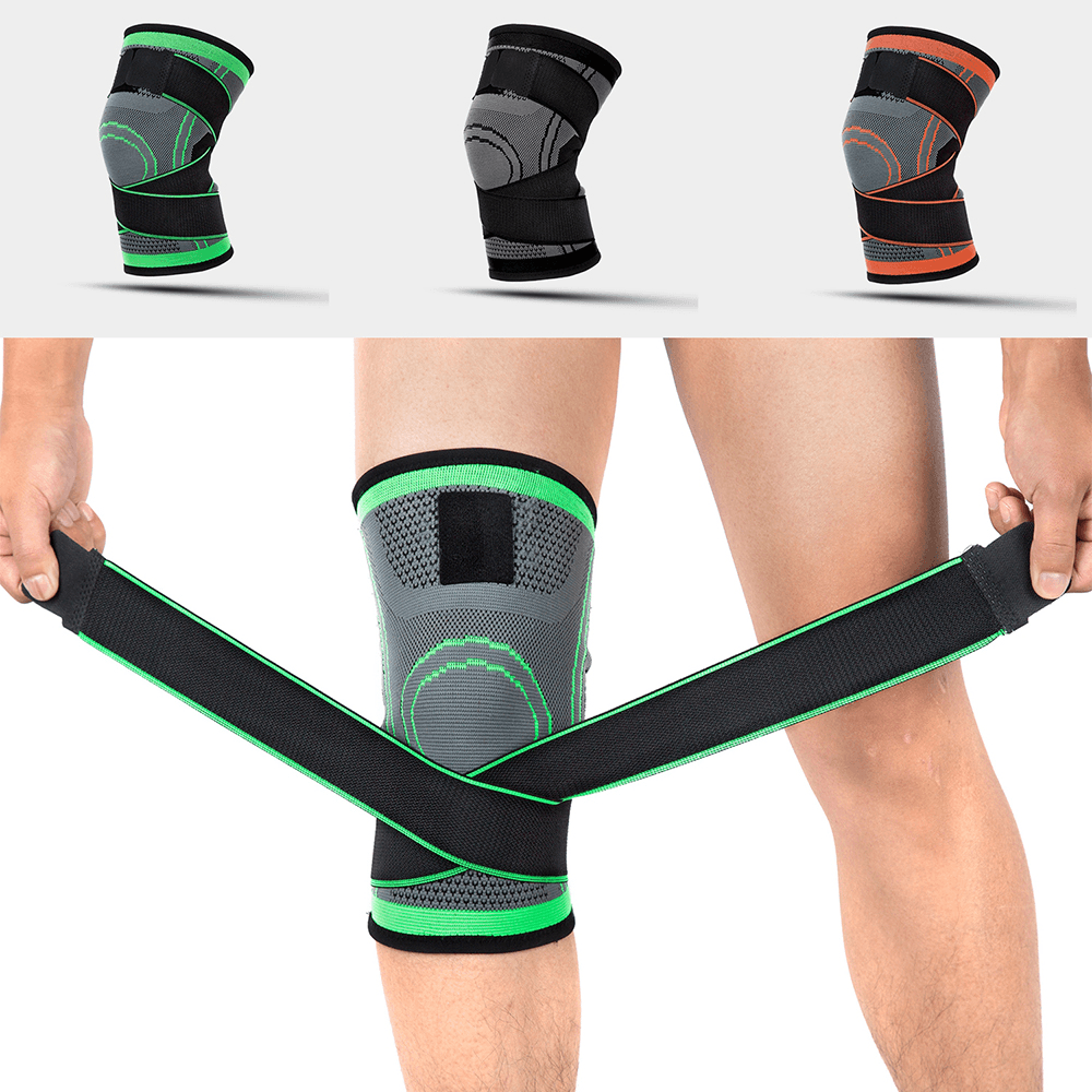 1 paar Sport Kneepad Männer Druck Elastische Knie Pads Unterstützung Fitness Getriebe Basketball Volleyball Brace Schutz Verband