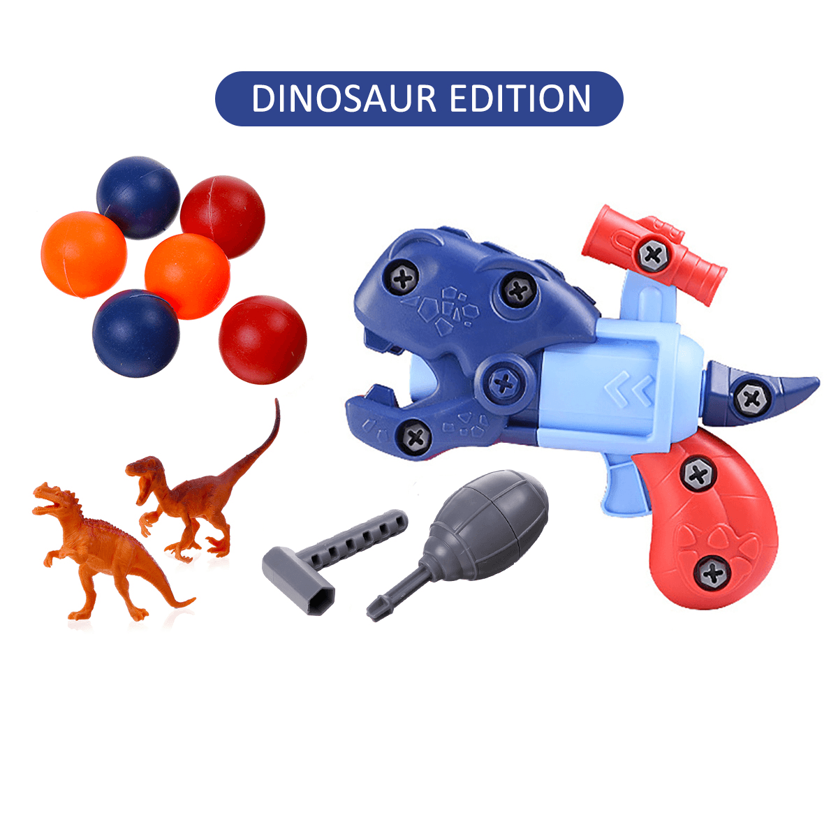 DIY Disassembly Dinosaur/Airplane Guns Play Set Model Blocks Assemble Educational Toy for Kids Gift