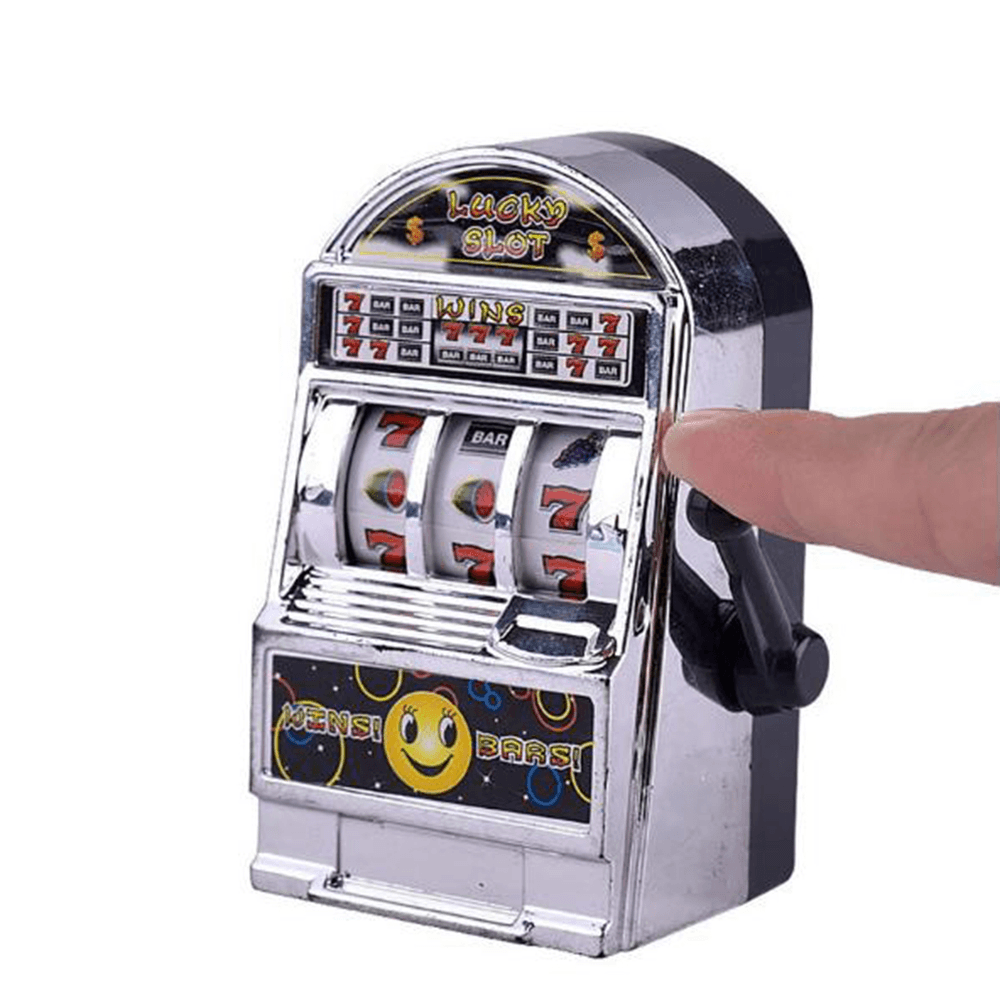 Gold/Silver Plastic Mini Cute Fruit Pattern Slot Machine Toy for Children