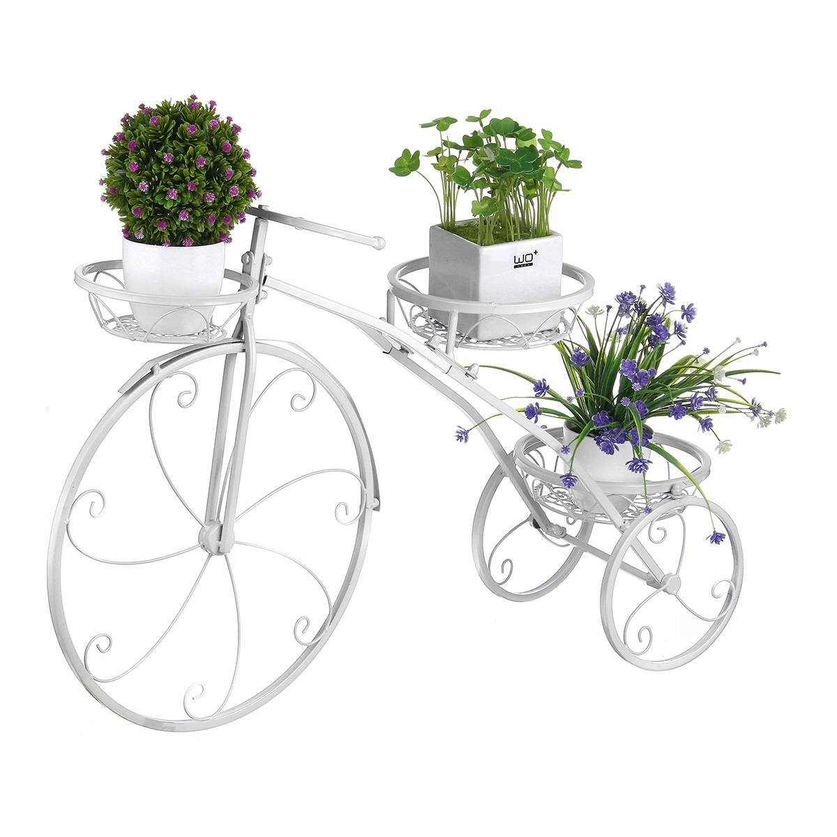 3 Tier Bicycles Plant Stand Metal Flower Pots Garden Decor Shelf Rack