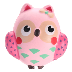 13 * 12 cm Squishy Owl Pink Weiches, langsam steigendes Tiersammlungsspielzeug