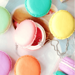 Süße Bonbonfarbene Macaron-Mini-Geburtstags-Geschenkbox, wasserdichte Aufbewahrung, Schmuck, Ringe, Pillendose