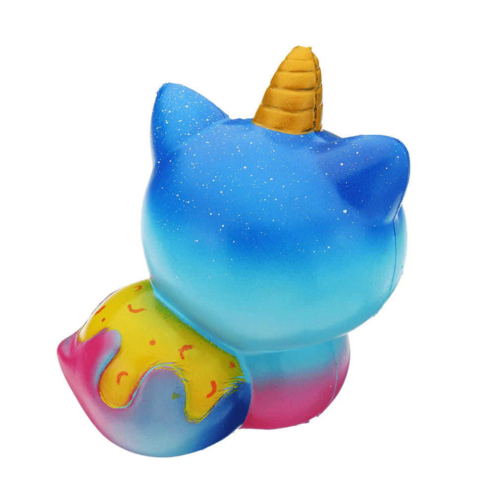 Galaxy Unicorn Cat Squishy 12 * 8.2CM Slow Rising Soft Collection Regalo Decoración Juguete