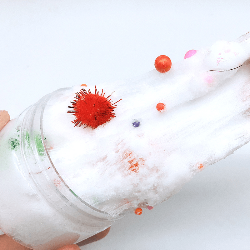 100ML Slime Brushed Cotton Mud Christmas Balls Silk Mud Plasticine Clay Toys