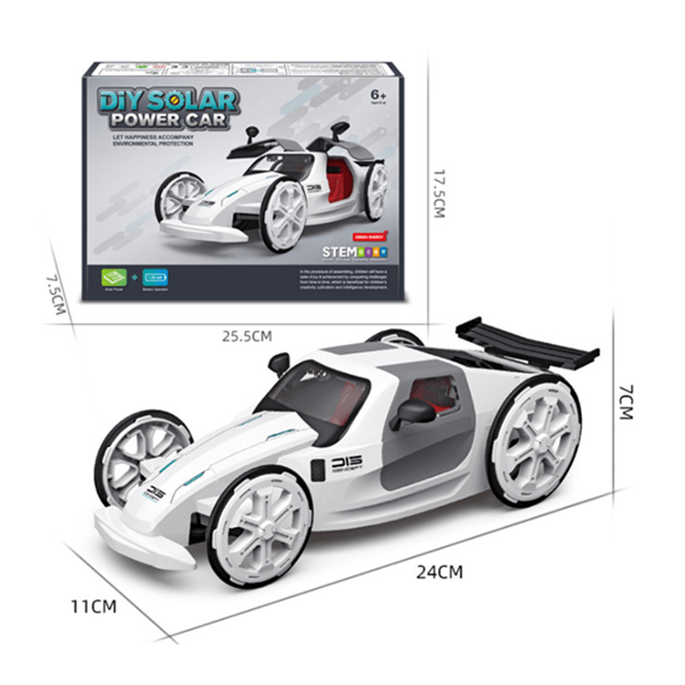 DIY Solar Power Car Electric Four-Wheel Drive Model Educational Toys for Children