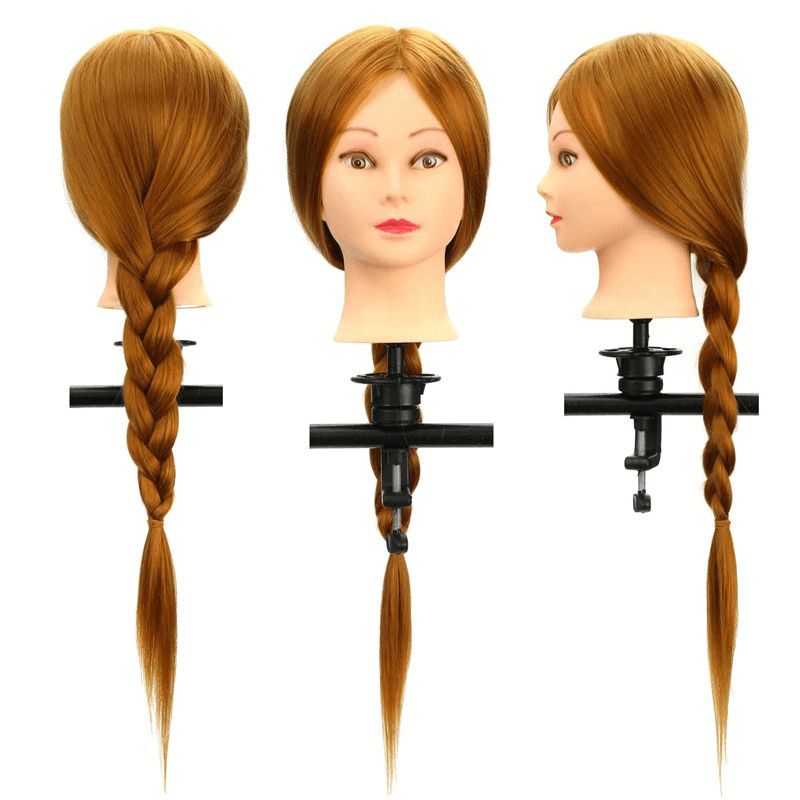 30% Real Human Long Hairdressing Cut Mannequin Hair Training Head Salon