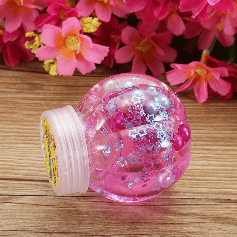 Pumpkin Bottle Slime Random Color Crystal Pearl Ball Slime Simulated Mud Gift Toy Stress Reliever