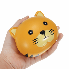 Oriker Squishy Tiger Face Ball Bun 10Cm Soft Sweet Slow Rising Original Packaging Collection Gift