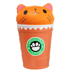 Sunny Squishy Cat Coffee Cup 13.5*8.5CM Slow Rising Soft Animal Toy Gift with Packing