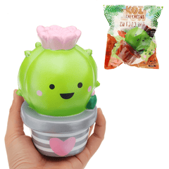 Momocuppy Cactus Flower Pot Squishy 18Cm Slow Rising with Packaging Collection Gift Soft Toy