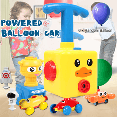 NEW Fun Inertia Balloon Powered Car Toys Aerodynamics Inertial Power Kids Gifts