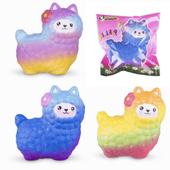 Vlampo Sheep Squishy Cute Alpaca Galaxy Slow Rising Scented Fun Animal Toys Gift