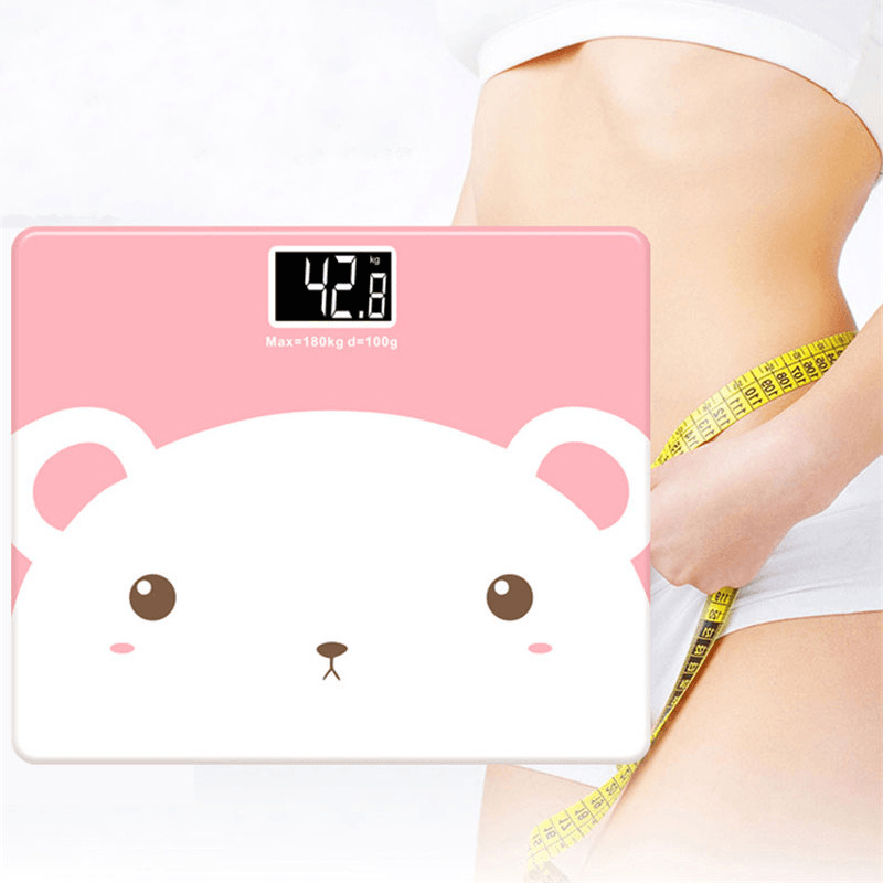 Cute Bathroom Scales Floor Body Scale Glass Electronic Digital Floor Scales Weight Balance Bariatric