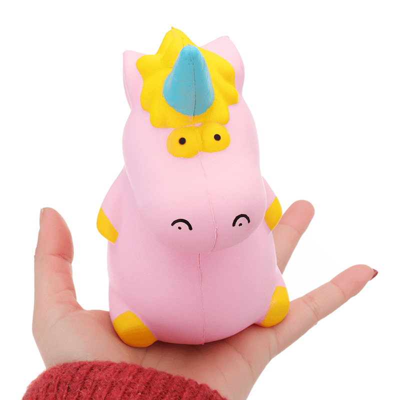 Areedy Squishy Baby-Einhorn-Nilpferd, 14 cm x 10 cm x 8 cm, lizenzierte, super langsam aufsteigende, niedliche, rosa duftende Originalverpackung