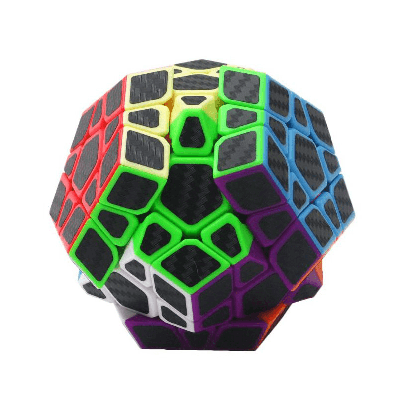 5Pcs per Box Carbon Fibre Magic Cube Pyraminx Dodecahedron Axis Cube 2X2 and 3X3 Cube Speed Puzzle