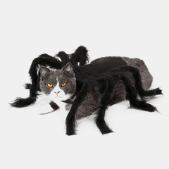 Pet Halloween Funny Spider Clothes Cat Dog Horror Simulation Plush Spider Clothes for Party Dress