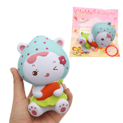 Squishy „Erdbeermädchen“, 12 cm, langsam aufsteigend, mit Verpackung, Sammlung, Geschenk-Stofftier