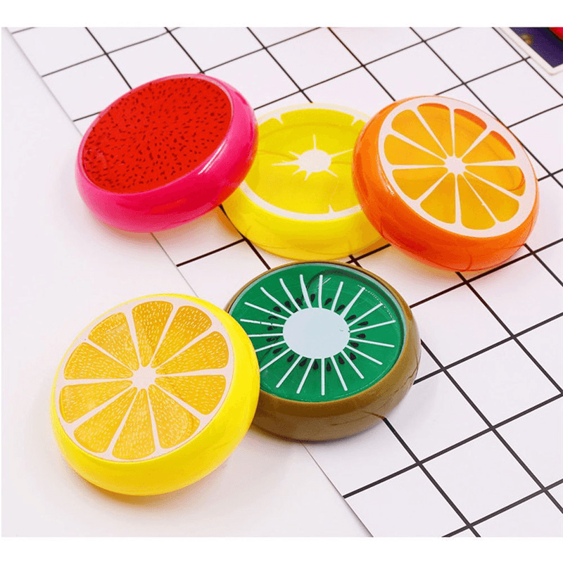 6PCS Crystal Fruit Slime 6X2Cm DIY Clay Rubber Mud Intelligent Hand Gum Plasticine Toy Gift