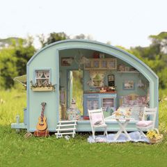 Cuteroom A-016 Time Travel DIY Wooden Dollhouse Miniature Kit Doll House LED Music Voice Control