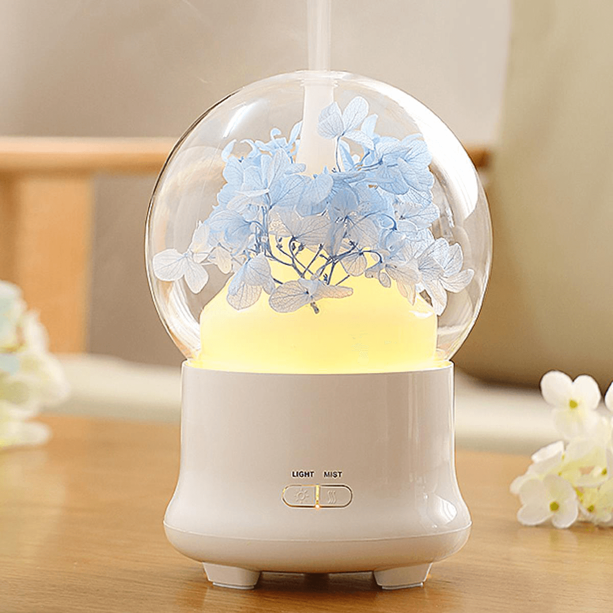 4 Colors Immortal Flower Mini Aroma Humidifier Essential Oil SPA Diffuser Purifier Atomizer