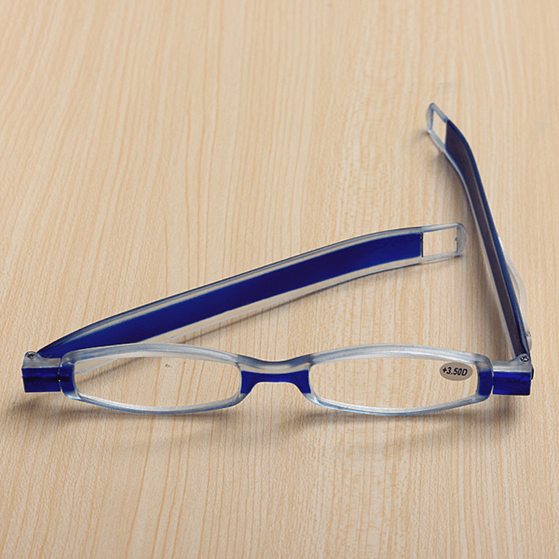 Blue 360 Degree Rotation Rotating Folding Presbyopic Reading Glasses Strength 1.0 1.5 2.0 2.5 3.0 3.5