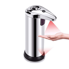 Dispenser automatico di sapone liquido da cucina per bagno cromato da 250 ml No-Touch Hand Free