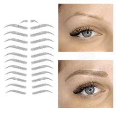 3D Hair-Like Eyebrows Makeup Waterproof Lasting Eyebrow Tattoo Sticker Brow Stickers False Eyebrows