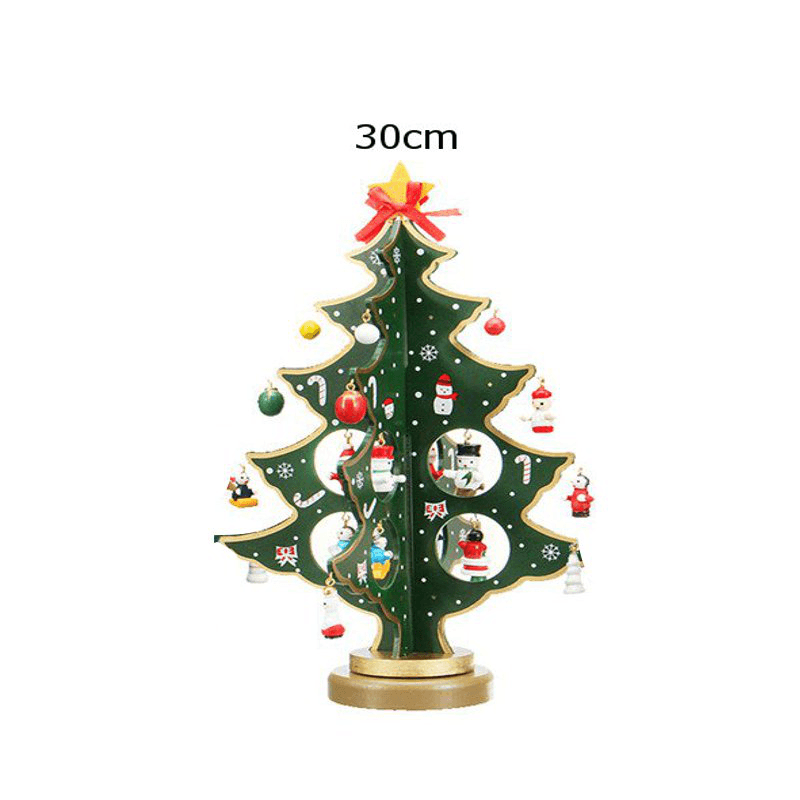 3D Wooden Christmas Tree Table Decoration Hanging Ornament