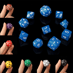 10Pc/Set D4-D30 Multi-Sided Dices TRPG Games Gaming Dices 8Color