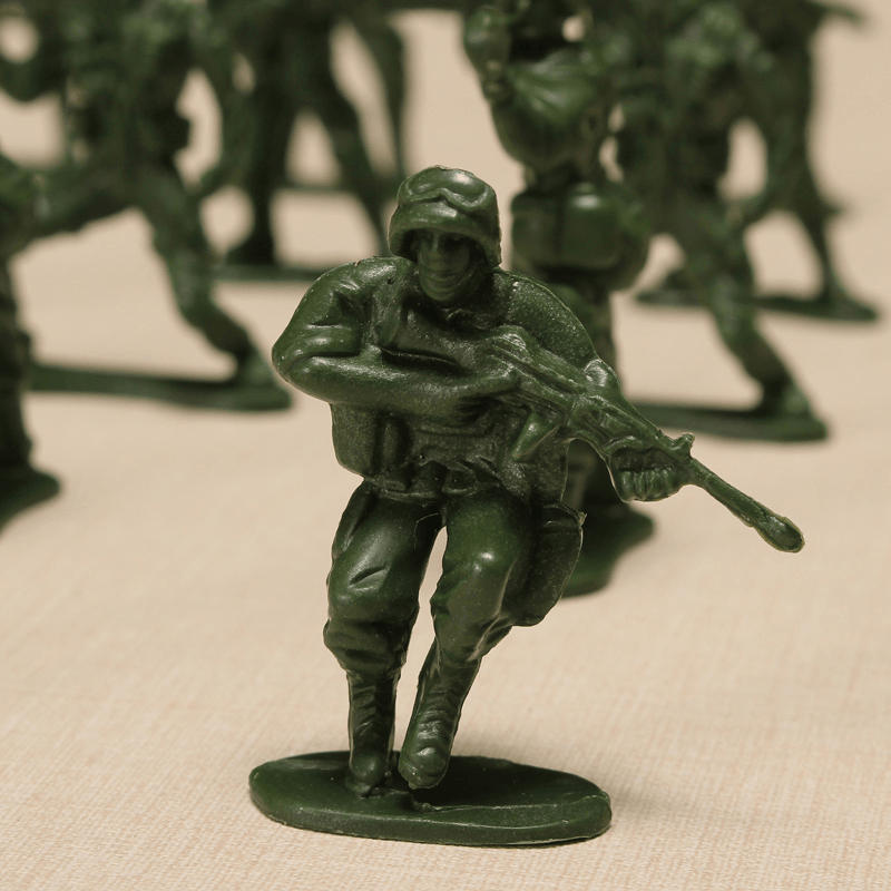 YC 998-3 100PCS 5Cm Soldier Army Troop Figure Battle War DIY Scene Model