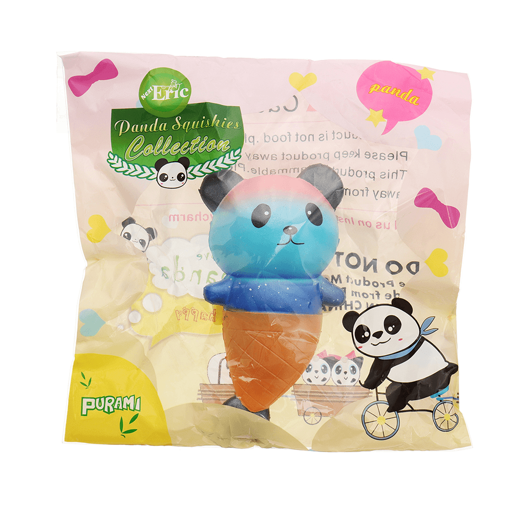 PURAMI Panda Squishy 16 cm, langsam aufsteigend, mit Verpackung, Sammlung, Geschenk-Stofftier