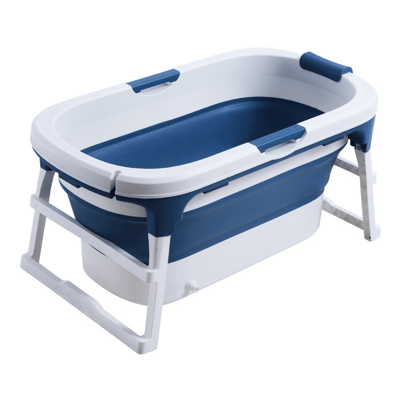 44 Inch Foldable Bathtub Bath Barrel Adult Children'S Folding Spa Sauna Shower Tub