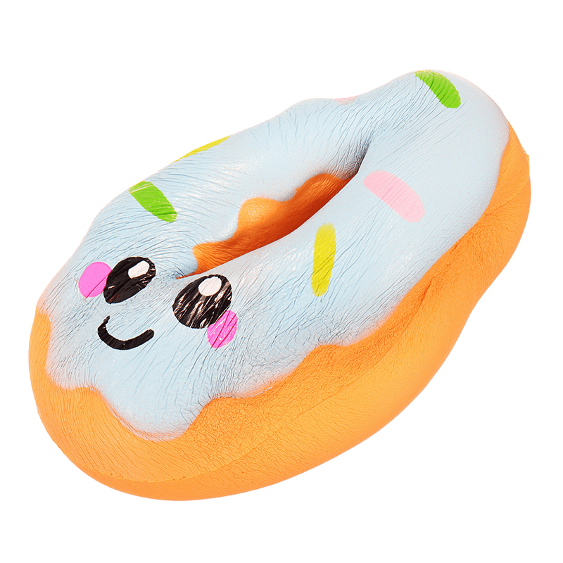 Sanqi Elan 10Cm Squishy Kawaii Smiling Face Donuts Charm Bread Kids Toys with Package