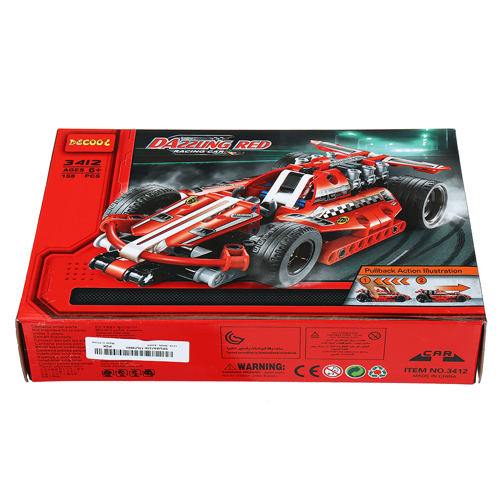 DECOOL 3412 Technic Racing Car 158PCS Building Blocks Toy Sets for Kids Model Toys