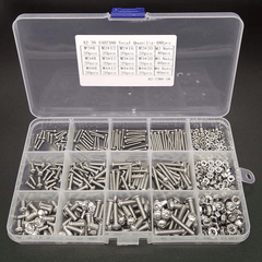 480Pc M2 M3 M4 Hex Socket Screws Set Stainless Steel Screws and Nuts Repair Tool