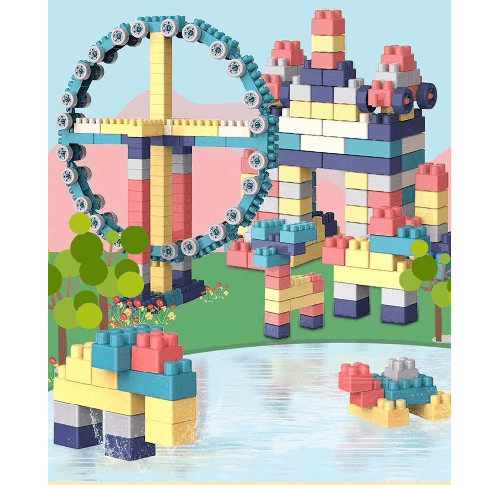 360 Pcs Large Particle Building Blocks Park Set DIY Assembly Multi-Shape Puzzle Educational Toy for Kids Gift