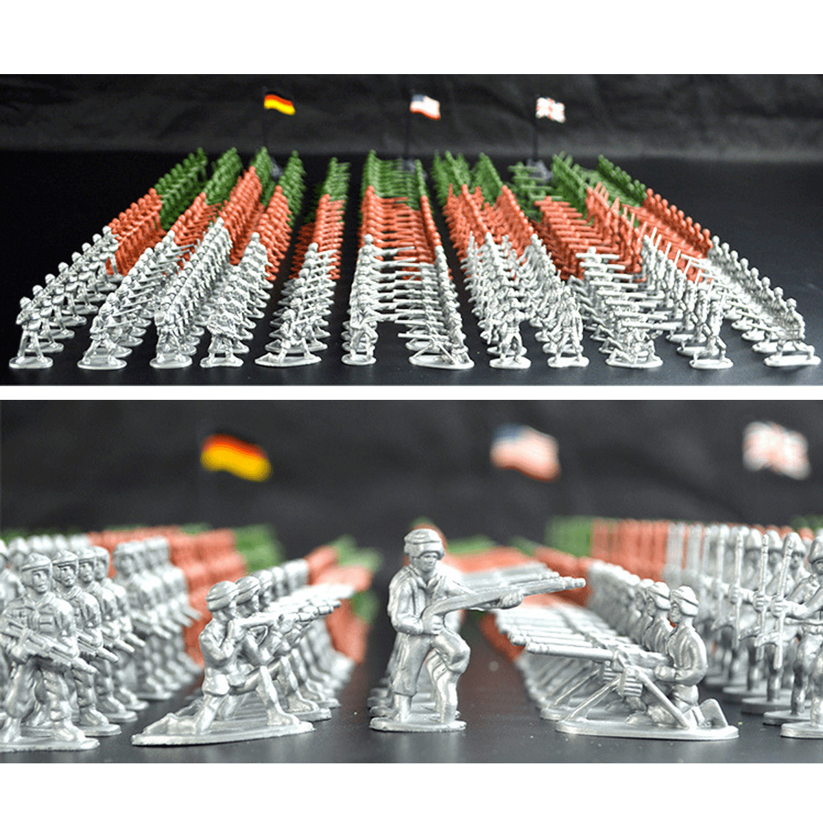 300 PCS Military Soldier Static Diecast Model Decoration Toy Set for Kids Gift