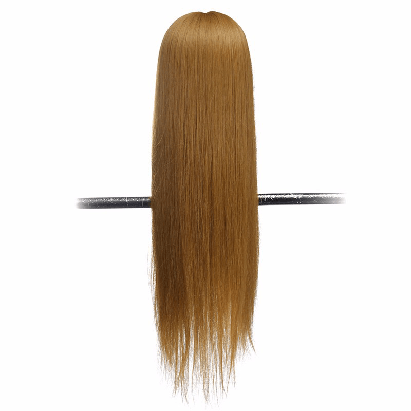 26 "Marrone Chiaro 30% Capelli Umani Formazione Manichino Testa Modello Parrucchiere Trucco Pratica con Morsetto