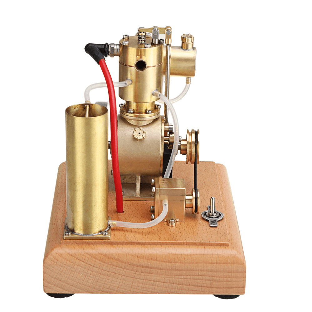 Eachine EM4 Gasoline Engine Model Stirling Water-Cooled Cooling Structure with a Cooling Water Tank and a Circulating Gear Pump