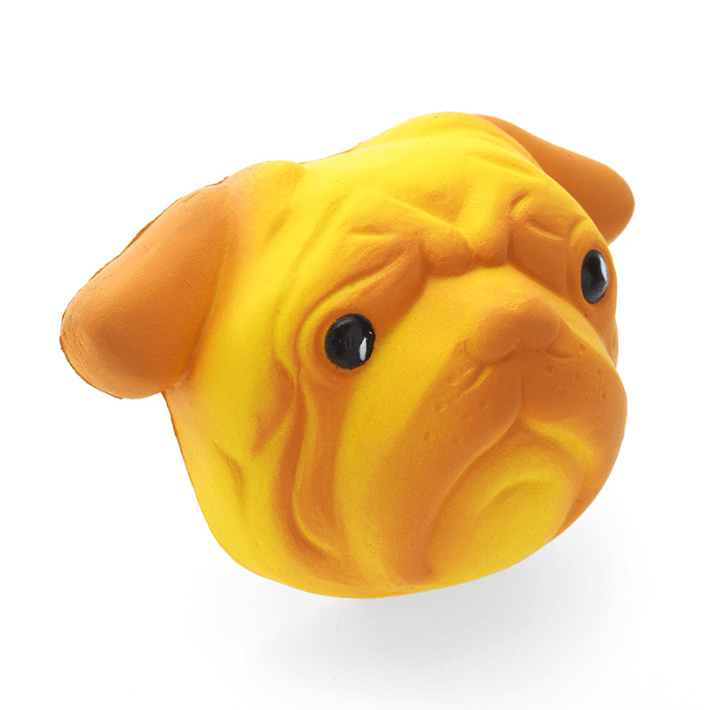 Squishyshop Dog Puppy Face Bread Squishy 11Cm Slow Rising with Packaging Collection Gift Decor Toy