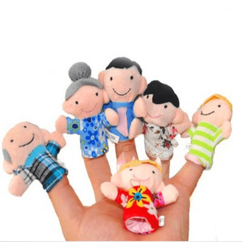 Family Finger Puppets Soft Cloth Animal Doll Baby Hand Toys for Kid Children Educational Gift