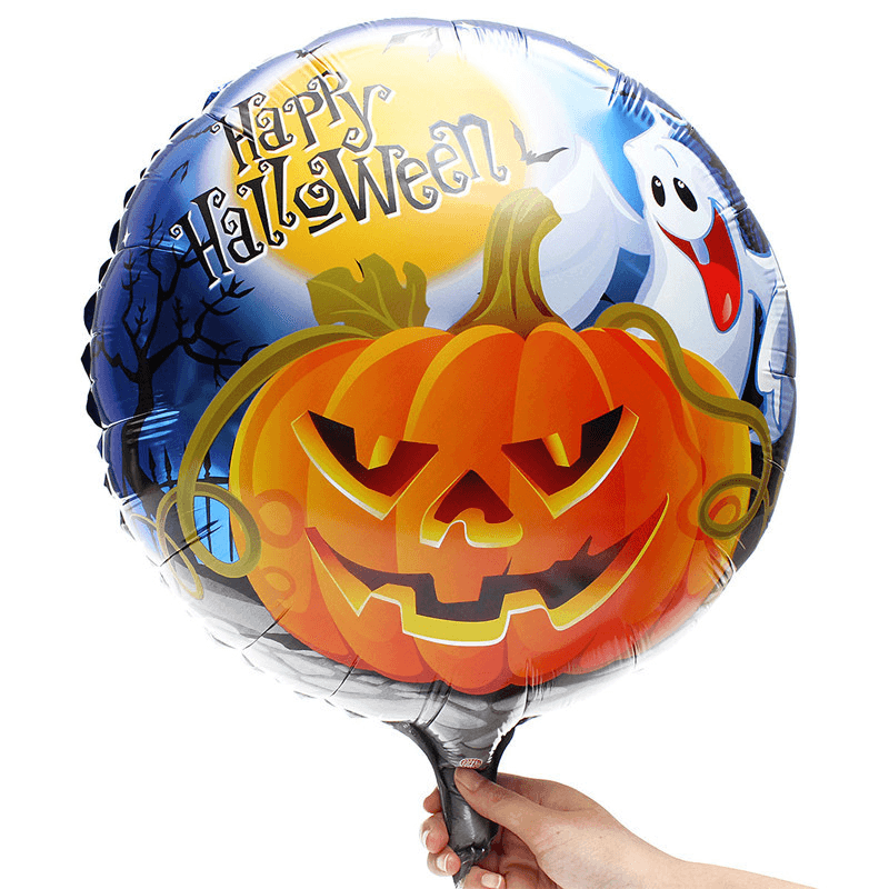 Halloween Pumpkin Head Party Home Decorations Props Foil Balloons