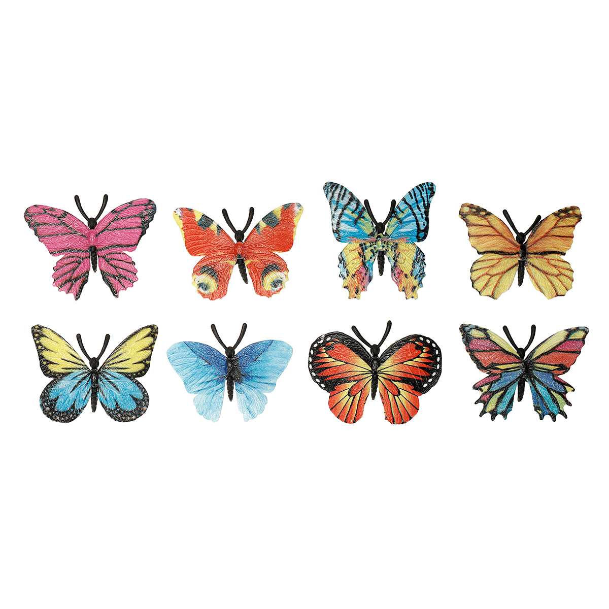 14 Pcs High Simulation Colorful Realistic Insects Butterfly Animal Figure Doll Model Learning Educational Toy for Kids Gift