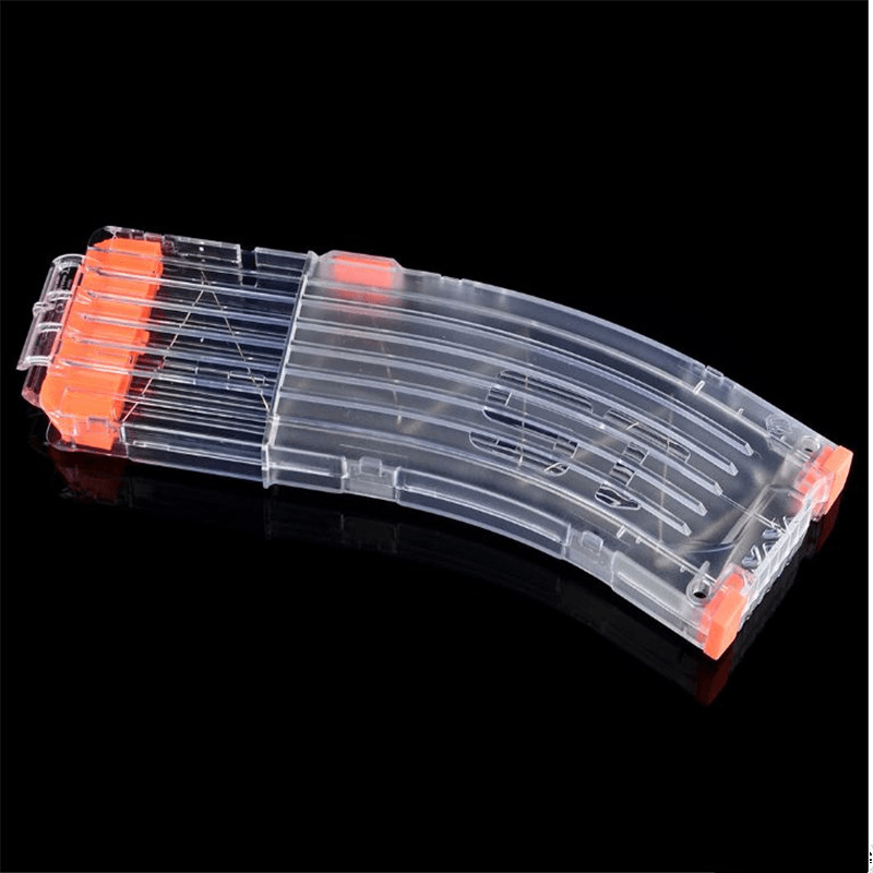 WORKER 15Darts Plastic Reroad Clip Magazine Part for Modify Stryfe Elite Retaliator Toy Transparent