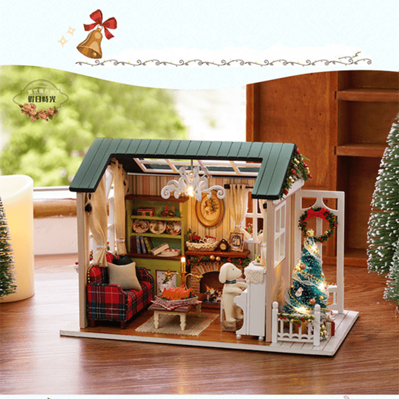 Cuteroom Z-009-A Dollhouse DIY Doll House Miniature Kit Collection Gift with Light