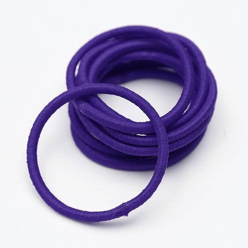 10Pcs Girls Women Candy Color Elastic Hair Bands Rope Ties