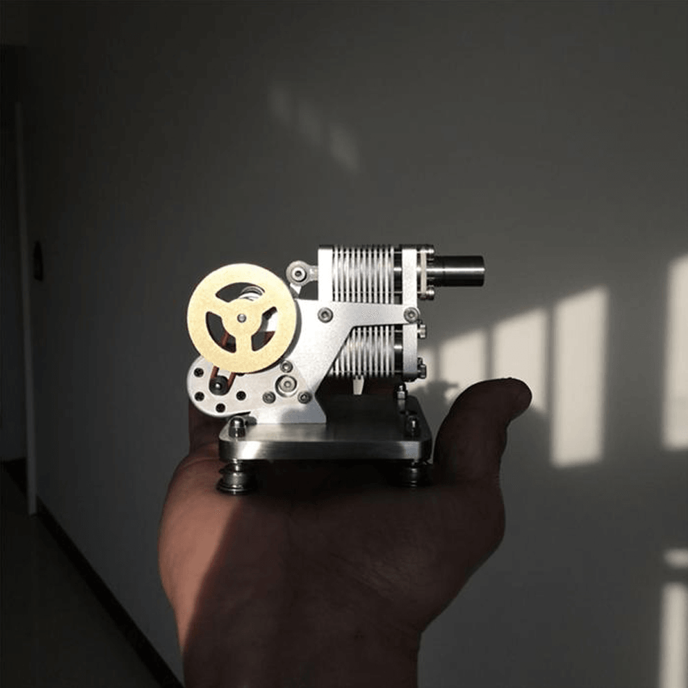 SH-015 Stirlingmotor-Bausatz aus Vollmetall mit Mini-Generator, Dampf-Wissenschafts-Lernmotor-Modellspielzeug