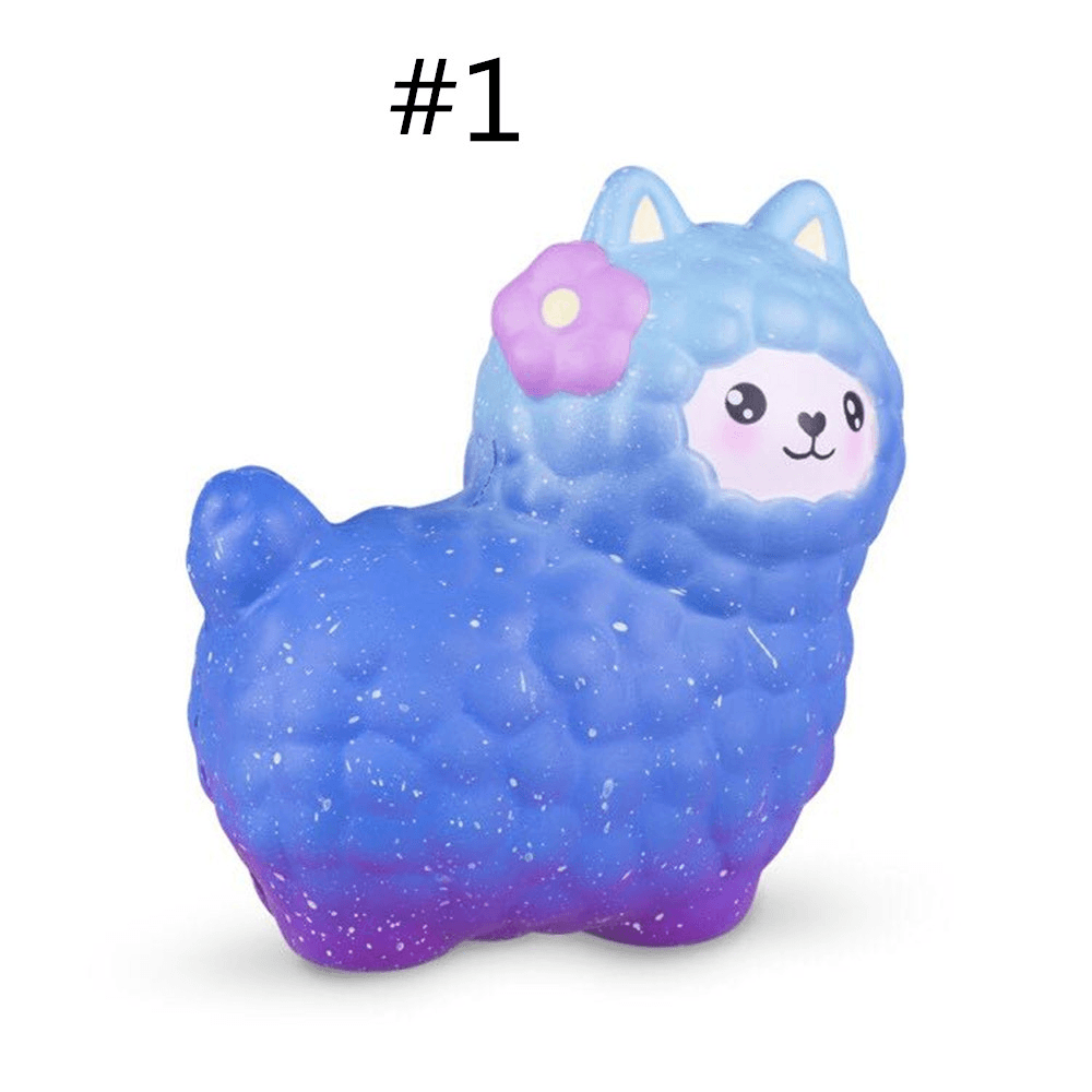 Vlampo Sheep Squishy Cute Alpaca Galaxy Slow Rising Scented Fun Animal Toys Gift